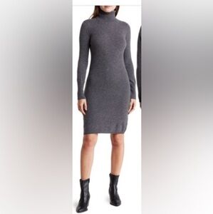 Sophia cashmere turtleneck dress sz s in soft gray. Long sleeve.